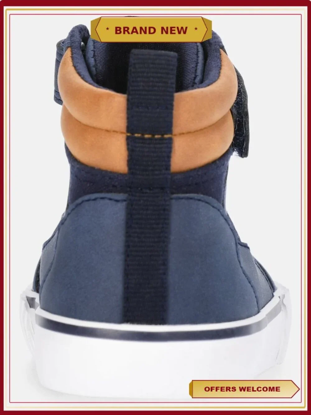 Toddler Boys Casual High-Top Canvas Shoes with Bungee Laces
